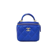 Chanel Mini Blue Top Handle Vanity Case - Jiaxyk